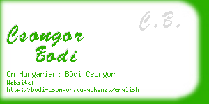 csongor bodi business card
